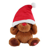Ramène-moi à la maison dansant des rennes avec un bonnet de Noel et de la musique