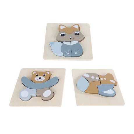 Puzzle grand arbre animaux en bois fsc, 5 pcs.