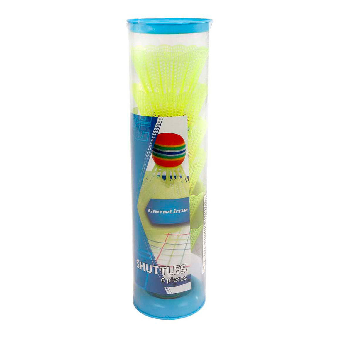 Navette en nylon Gametime jaune avec tête en mousse 6 pcs.