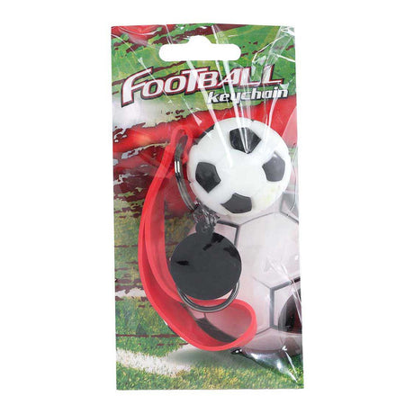 Porte-clés football avec cordon et clip