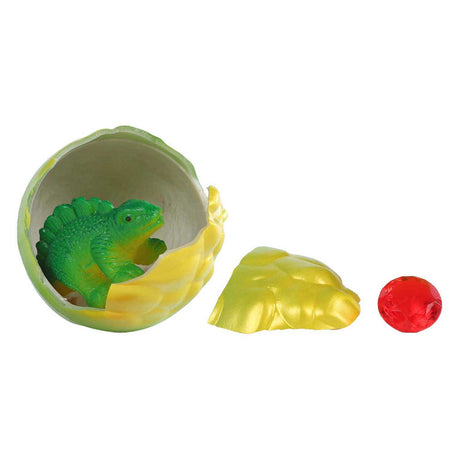Oeuf Dinoworld avec dinosaure en croissance avec pierre précieuse 8cm