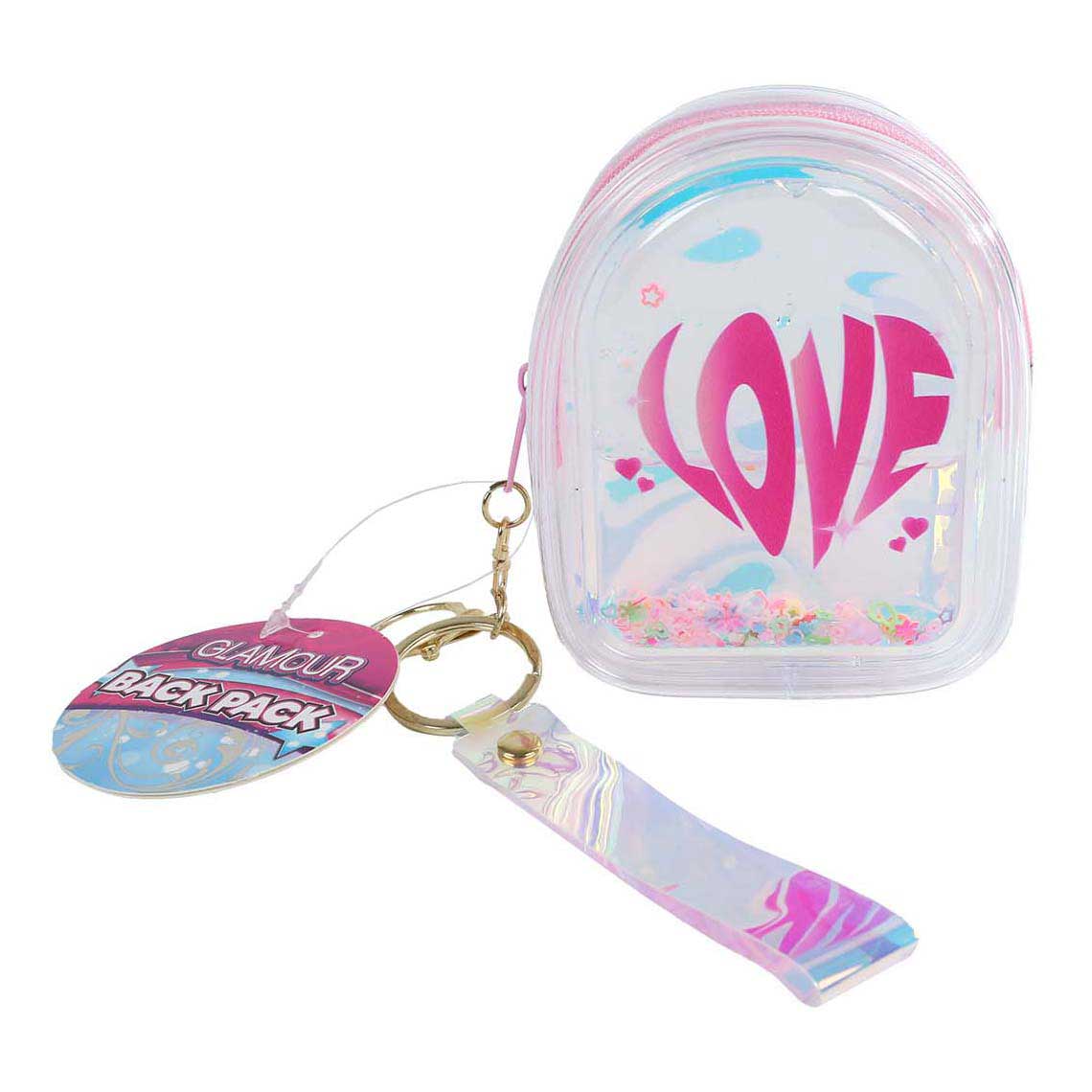 Sac à dos holographique Glamour sur porte-clés