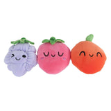 Menu moelleux peluche smoothie avec 3 fruits 25cm 3 assortis