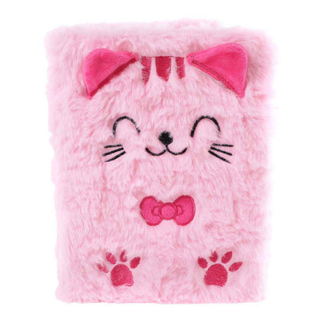 Carnet Glamour chat moelleux a5 rose - 80 pages.