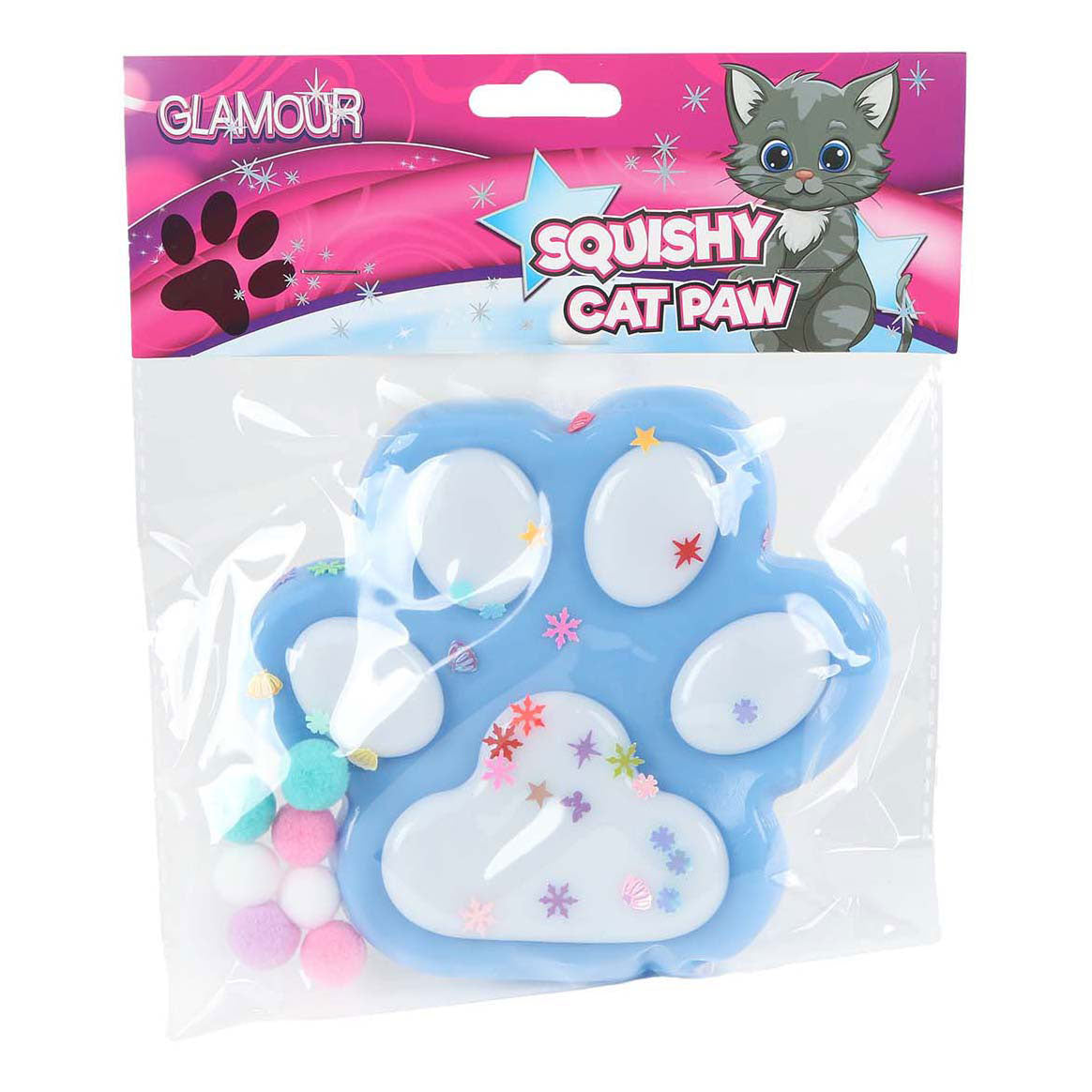 Glamour squishy méga patte de chat 12.5cm 4 assortis