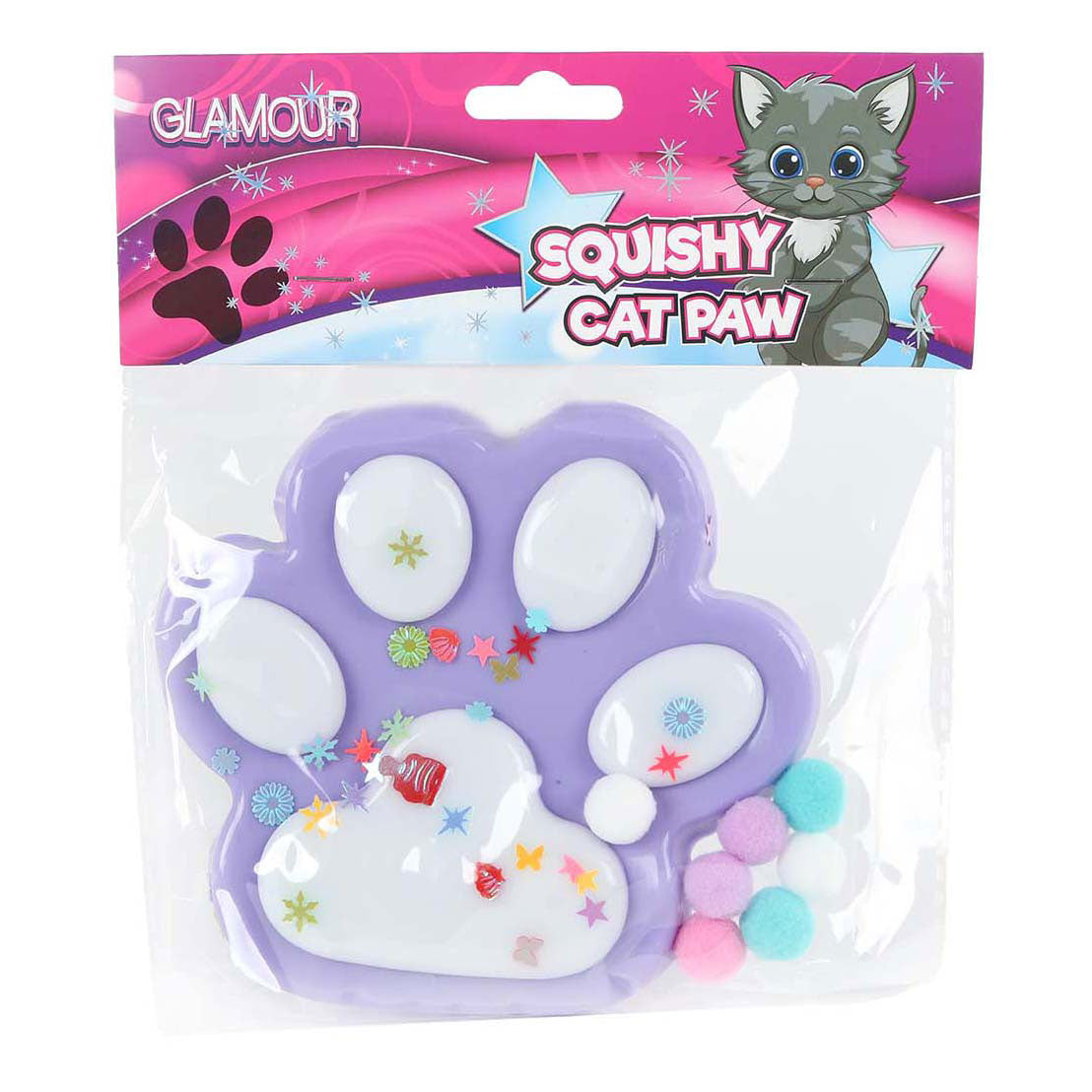 Glamour squishy méga patte de chat 12.5cm 4 assortis