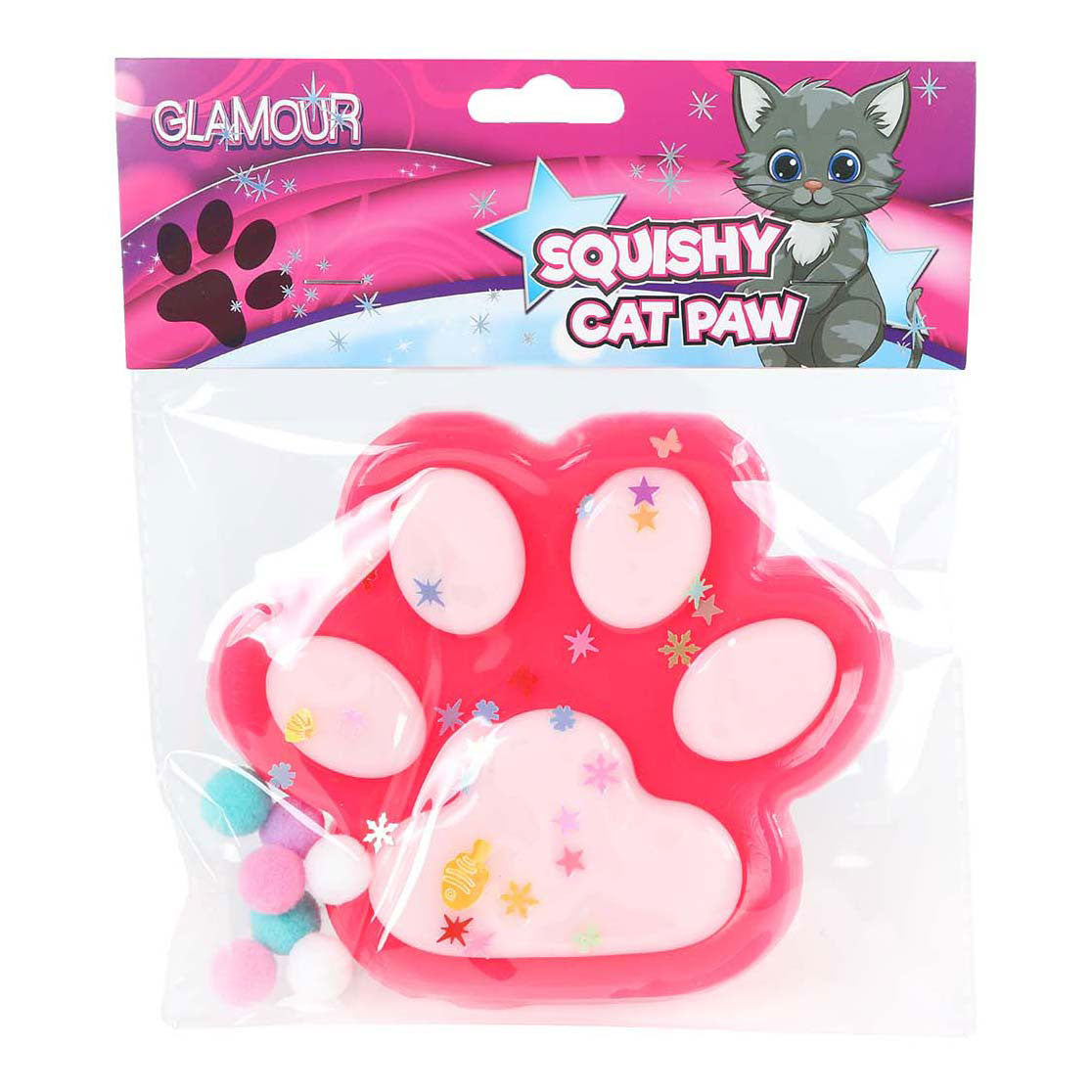 Glamour squishy méga patte de chat 12.5cm 4 assortis