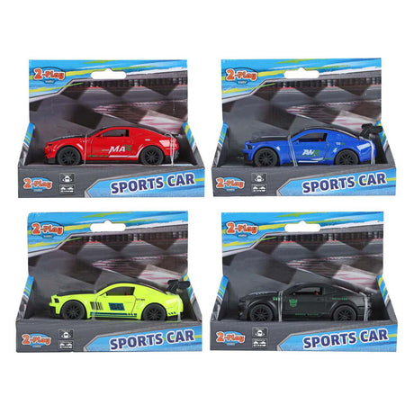 Voiture de sport 2 jeux moulée sous pression à retirer 11,5 cm 4 assortis