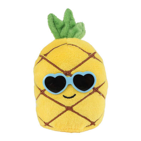 Peluche fruit menu moelleux avec lunettes de soleil 4ass 6cm