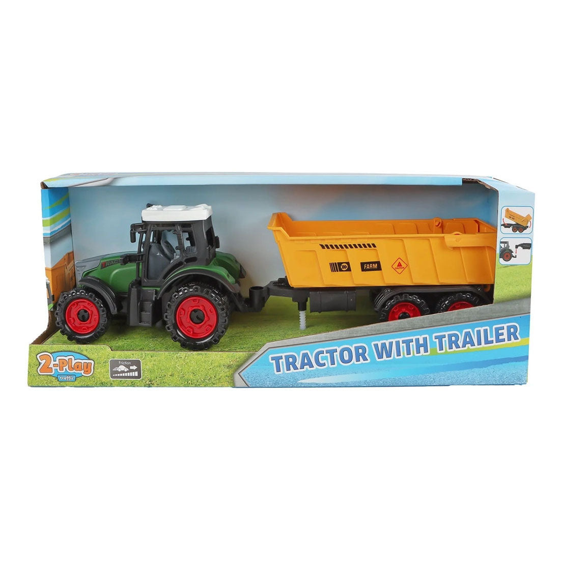 2-play tractor met aanhanger - 35 cm