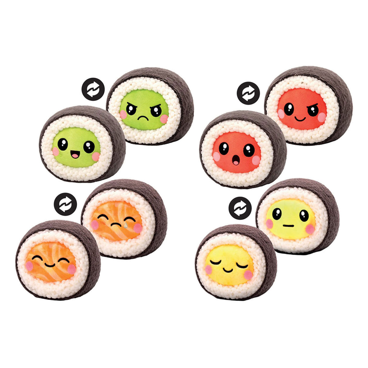 Take me home kawaii sushi knuffel xl, 60 x 35 x 60 cm, 4 assorti