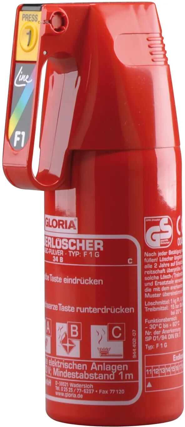 Extincteur Gloria easyline extincteur f1g 1 k abc m.car support