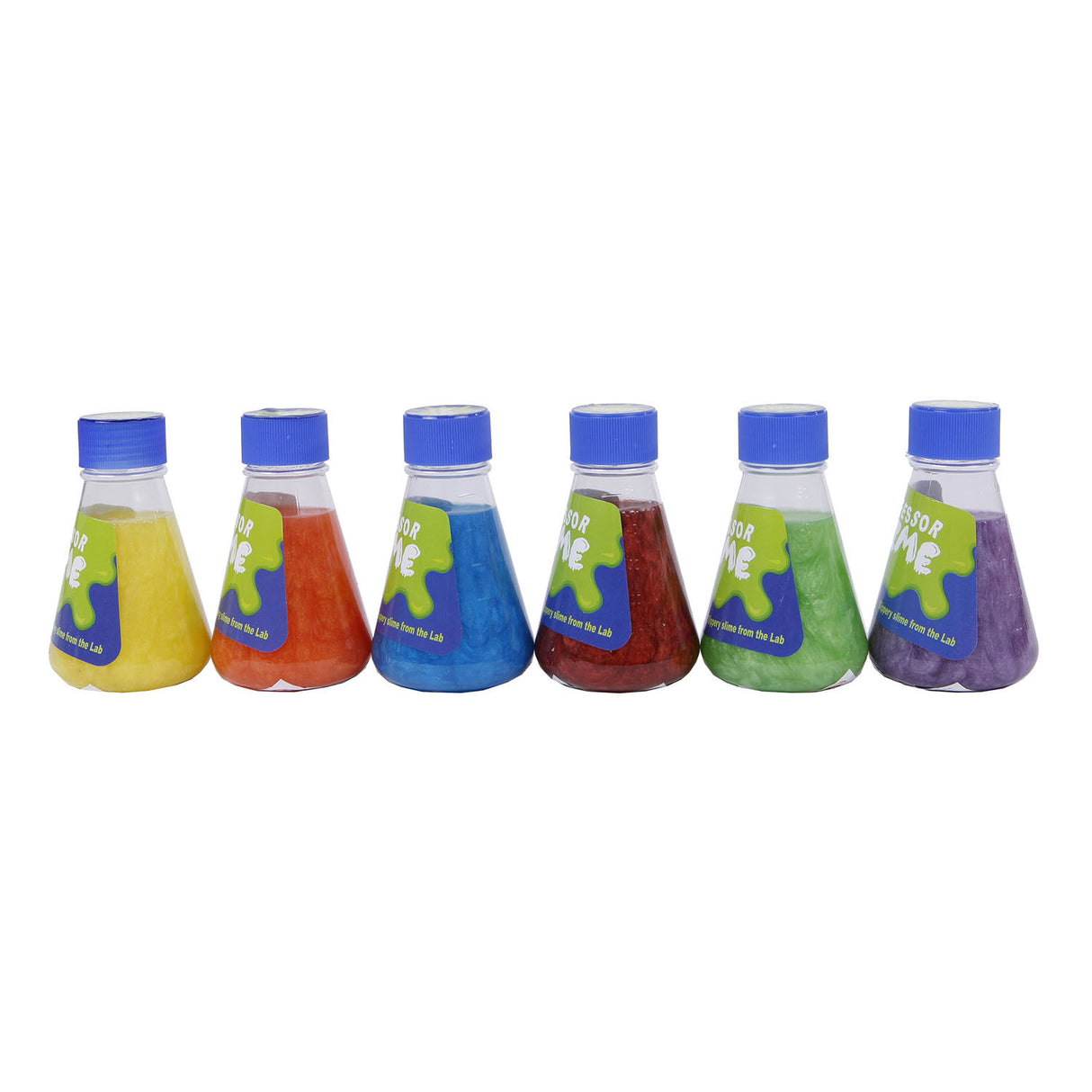 Professeur slime dans une bouteille de laboratoire