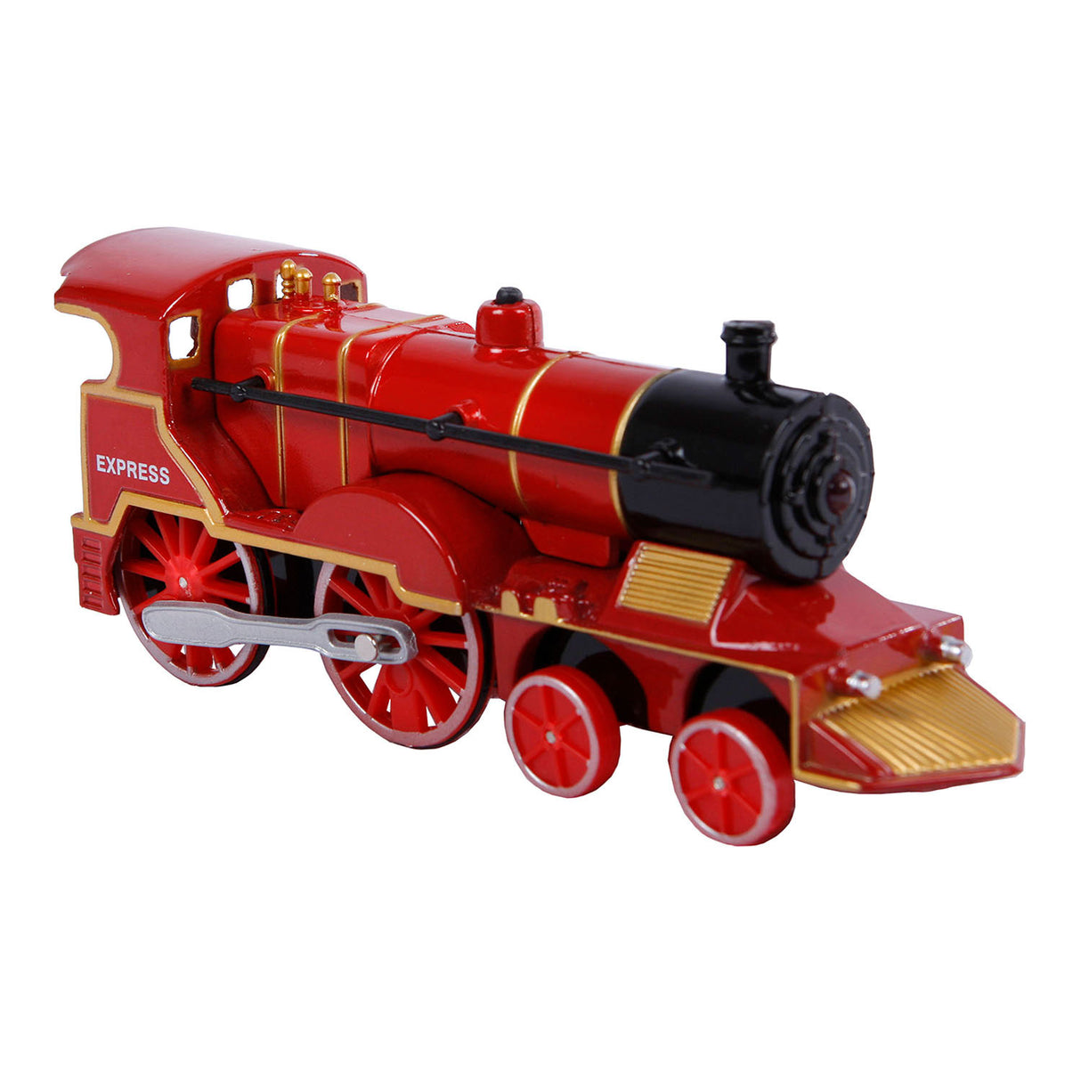 Locomotive moulée sous pression à 2 jeux avec lumière et son, 14 cm