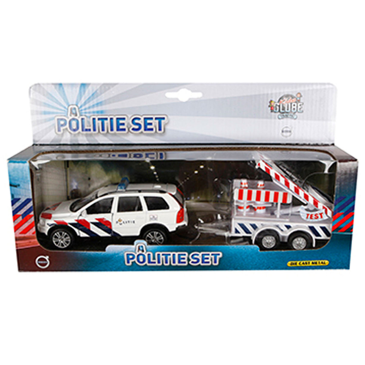 Kids Globe Globe Die Cast Police Volvo XC90 med Arrowwagen NL