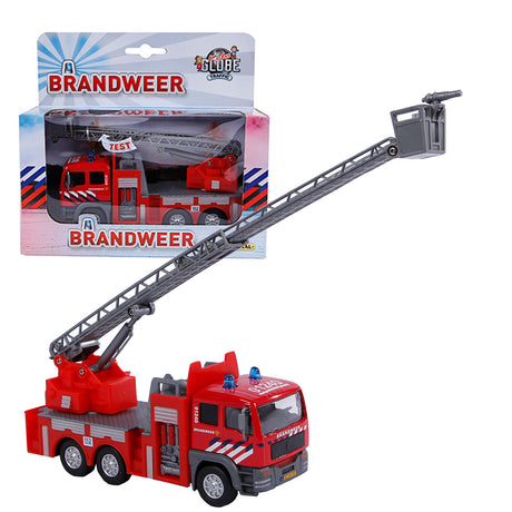 Camion échelle de pompiers moulé sous pression globe pour enfants nl, 16 cm