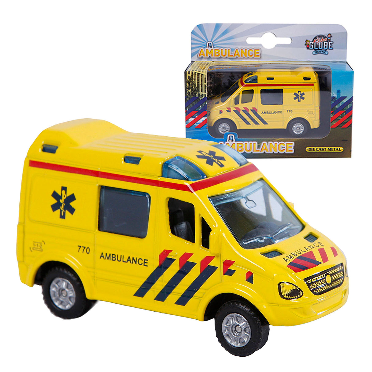Ambulance moulée sous pression globe pour enfants nl