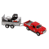 Kids Globe Die-Cast Mitsubishi avec mini excavateur, 27 cm