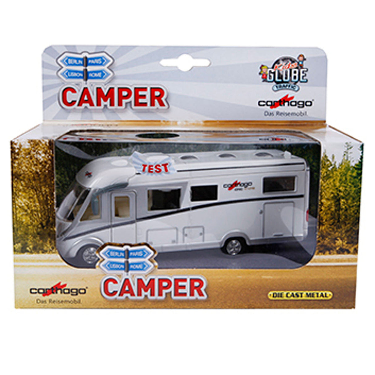 Barn Globe Die Cast Carthago Camper med ljus, 16 cm