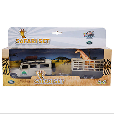 Globe Land Rover Defender pour enfants + remorque girafe