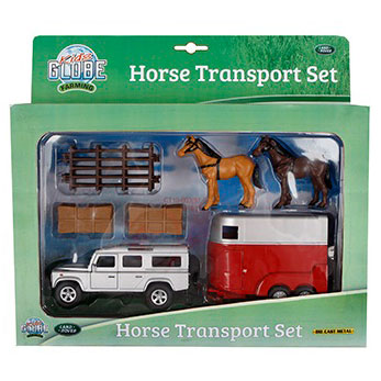 Kids Globe Land Rover avec remorque à cheval