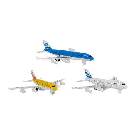 Avion à tirer moulé sous pression 2 jeux, 14 cm