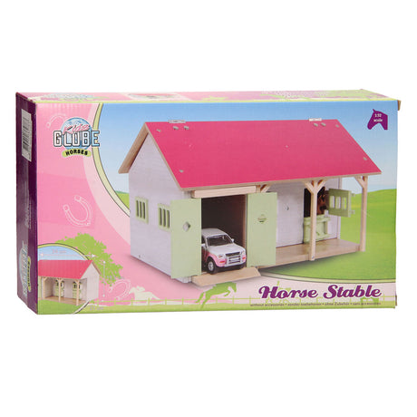 Globe pour enfants écurie rose avec 2 boxes et débarras 1:32
