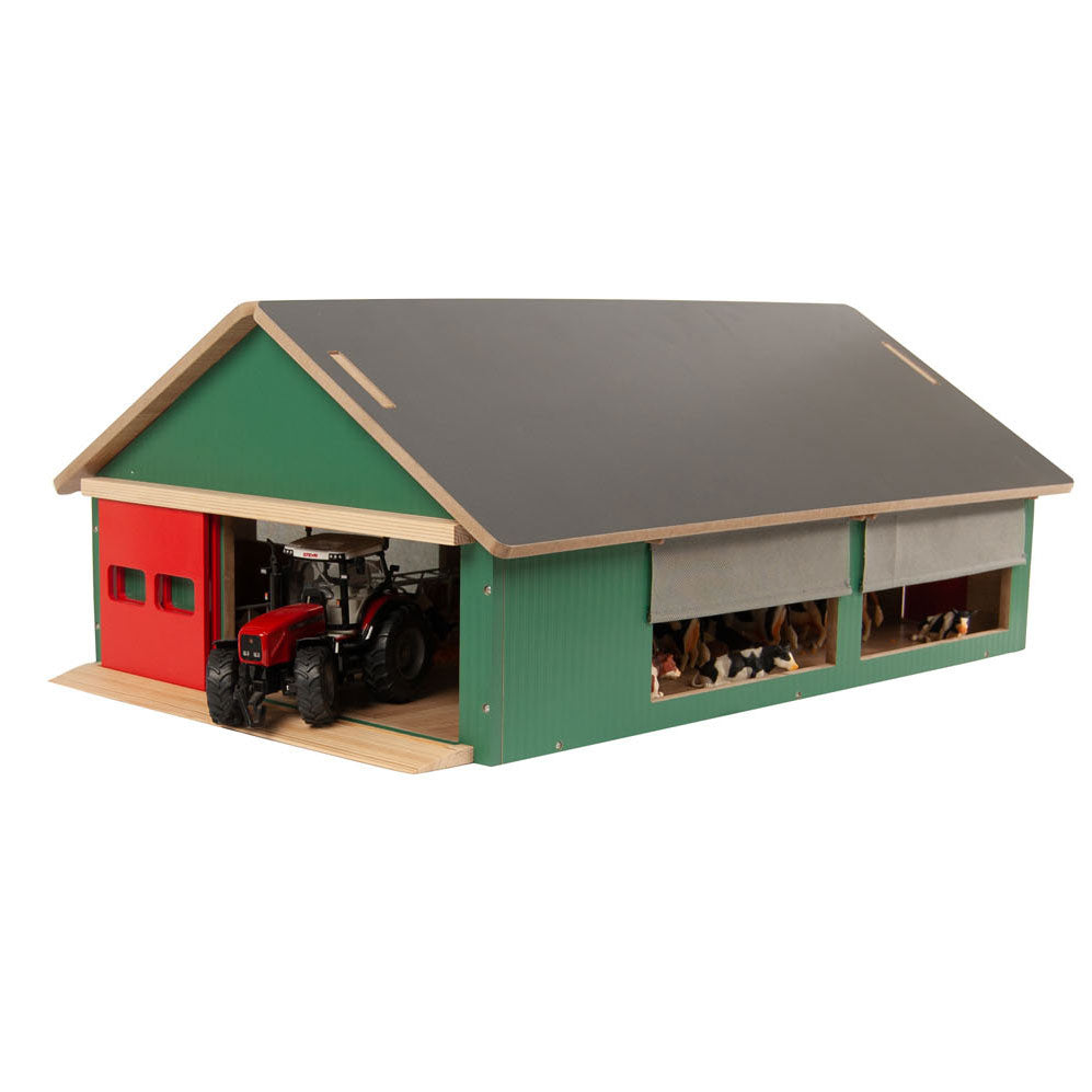 Kids Globe Globe Stable avec Windbreak Gaas 1:32