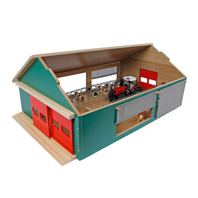 Kids Globe Stable avec Windbreak Gaas 1:32