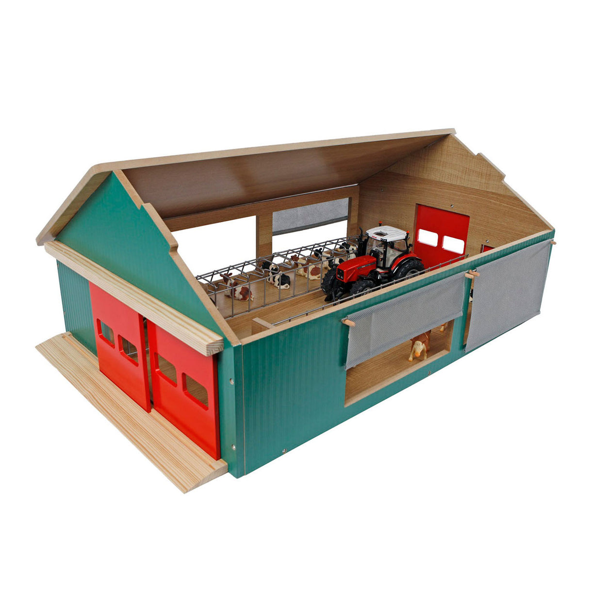 Kids Globe Globe Stable avec Windbreak Gaas 1:32