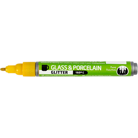 Creativ Company Glass and Porcel Staff Glitter semi-couverture jaune