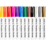 Société créative https : www.cchobby.nl marqueurs pour verre-porcelaine-épaisseur de ligne-1-2-mm-semi-opaque-diverses-couleurs-12-pièces-1-boîte