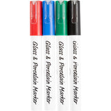 Société Creativ https : www.cchobby.nl marqueurs verre-porcelaine-épaisseur de ligne-1-2-mm-semi-opaque-noir-bleu-vert-rouge-4-pièces-1-boîte