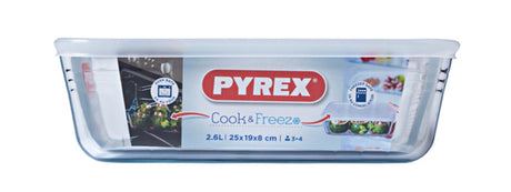 Plat à four Pyrex Cook Freeze 25 x 20 cm avec couvercle de conservation