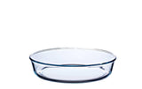 Plat à four Pyrex rond bord droit 25cm verre