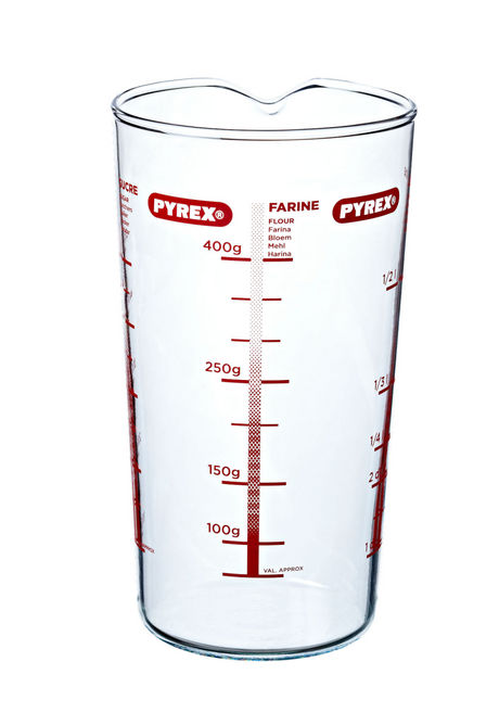Verre doseur en Pyrex 0,5l