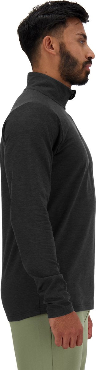 Pull de sport homme New Balance Space Dye 1 4 zip - noir