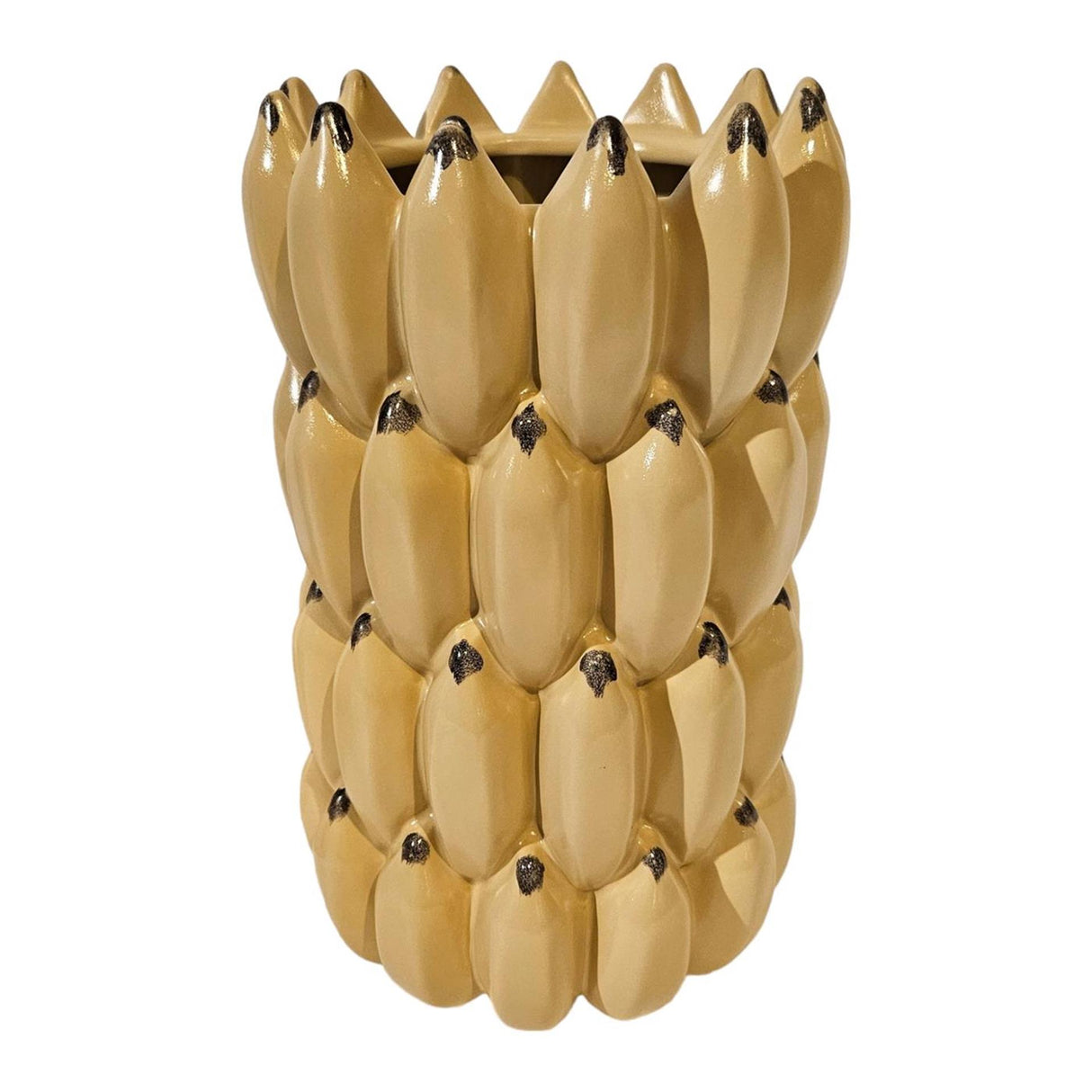 Vase ambiance manoir bananes 15x15x24.5cm