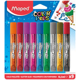 Maped colle à paillettes color peps 9 couleurs 10,5 ml