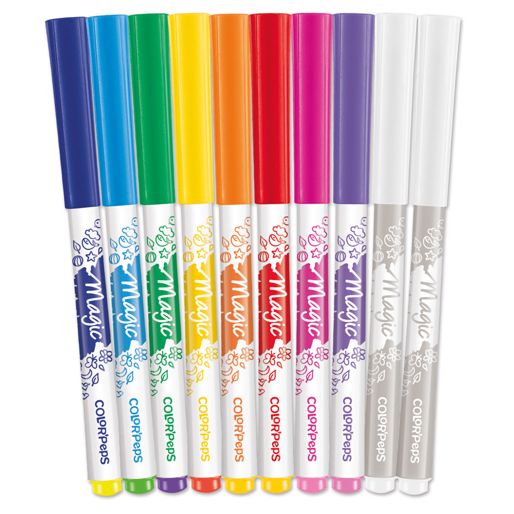 Couleur Maped #039 ; feutres peps magic 8 couleurs + 2 marqueurs magiques