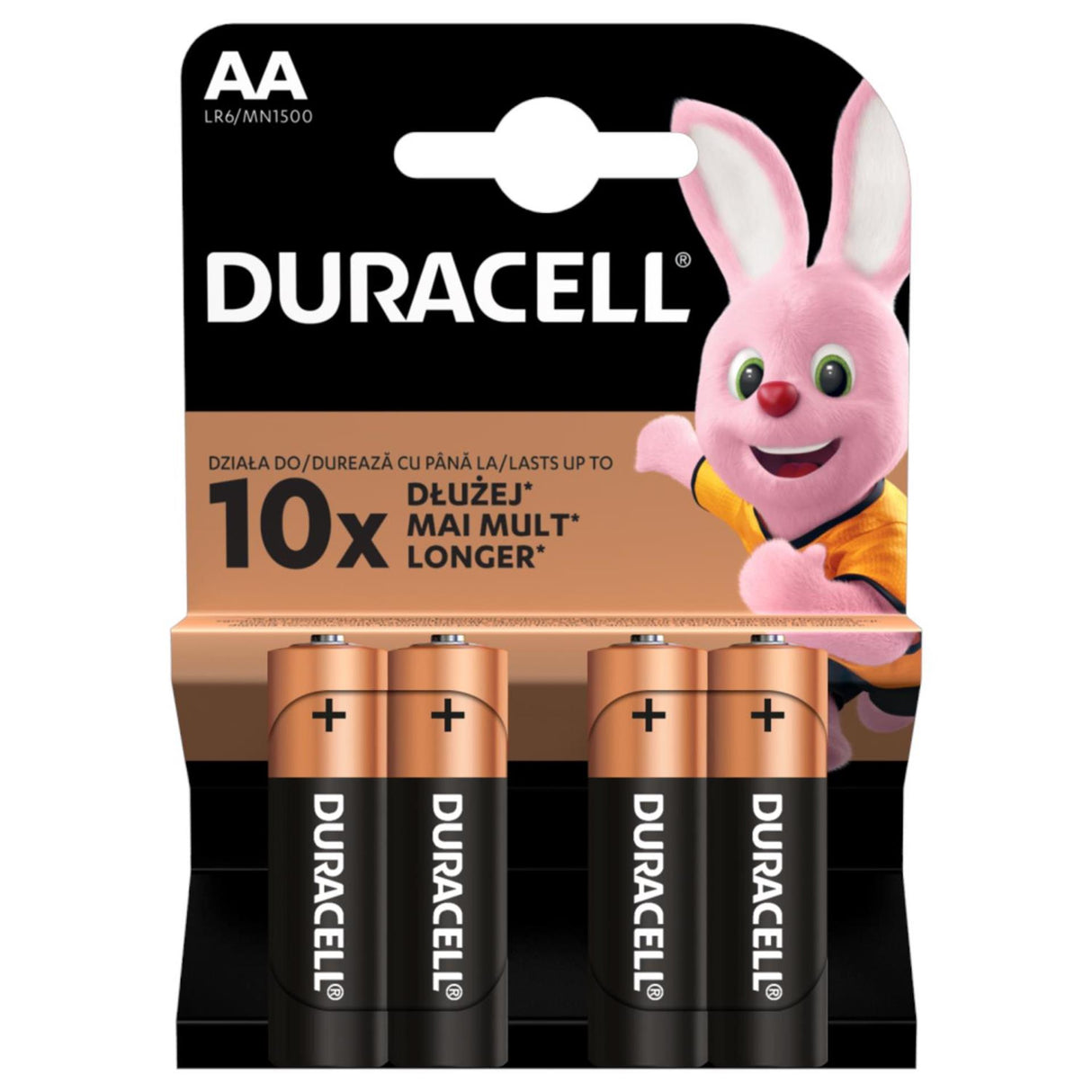 Ventes de batteries europe b.v. Pile Duracell Plus AA MN1500 1,5 V LR6 alcaline (4 pièces)