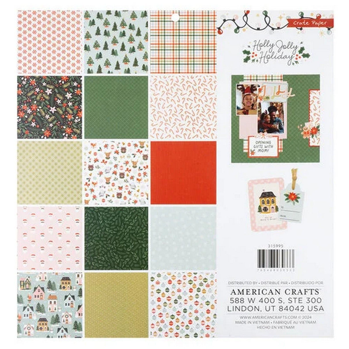 Papier en caisse • bloc de papier Holly Jolly Holiday