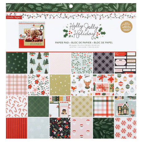 Papier en caisse • bloc de papier Holly Jolly Holiday