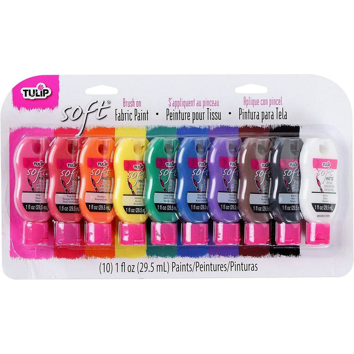 Tulipe • peinture textile douce 29,5ml arc-en-ciel 10pcs.