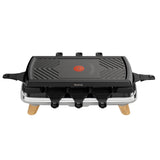 Tefal re610d raclette 3en1 8 personnes noir inox bois