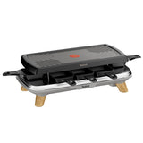 Tefal re610d raclette 3en1 8 personnes noir inox bois
