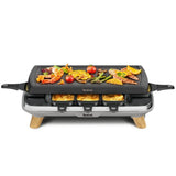 Tefal re610d raclette 3en1 8 personnes noir inox bois