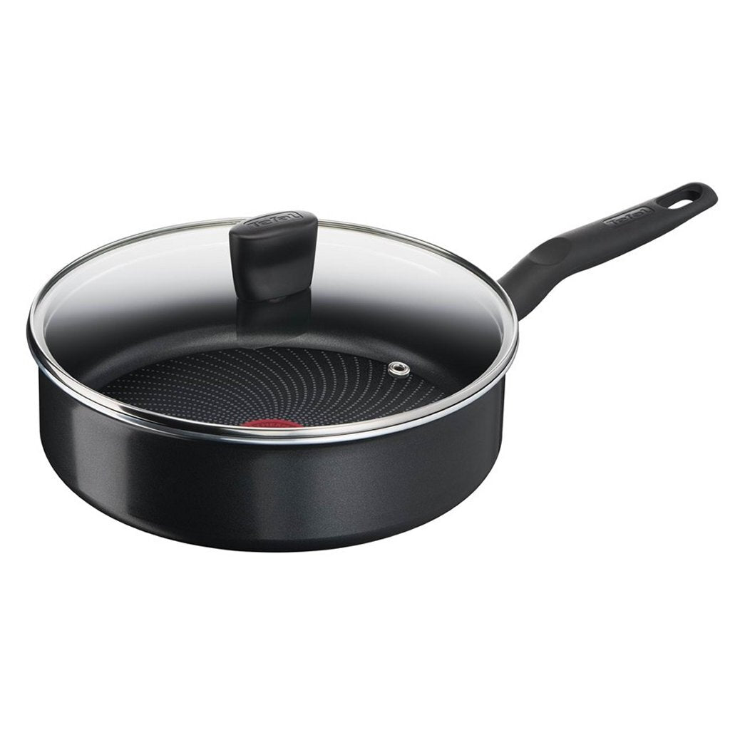 Tefal naczynia kuchenne TEFAL Start łatwa szczęśliwa patelnia 24 cm czarna