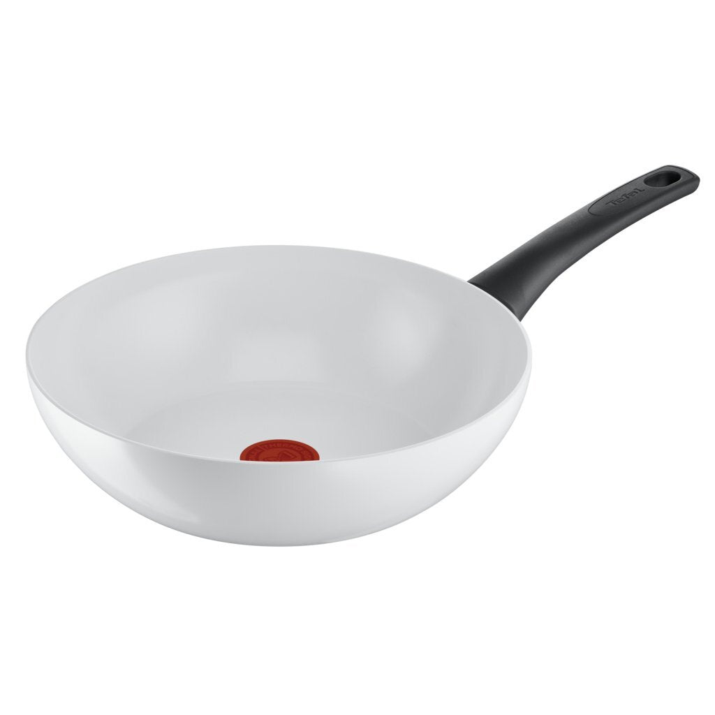 Tefal batterie de cuisine Tefal céramique contrôle wok 28 cm blanc