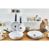 Tefal batterie de cuisine Tefal céramique contrôle wok 28 cm blanc